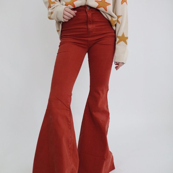 By Together Red Clare Bell Bottoms - Picture 3 of 5